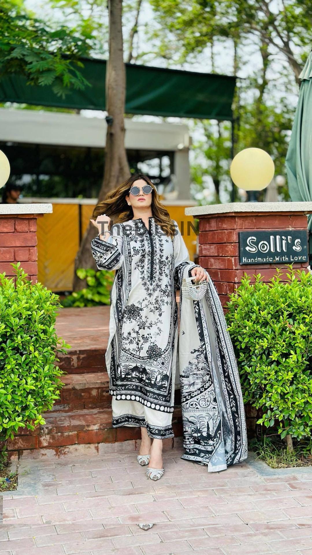 Trendy Malai Satin Long Co Ord Set with Digital Print Palazzo Dupatta Womens Wear