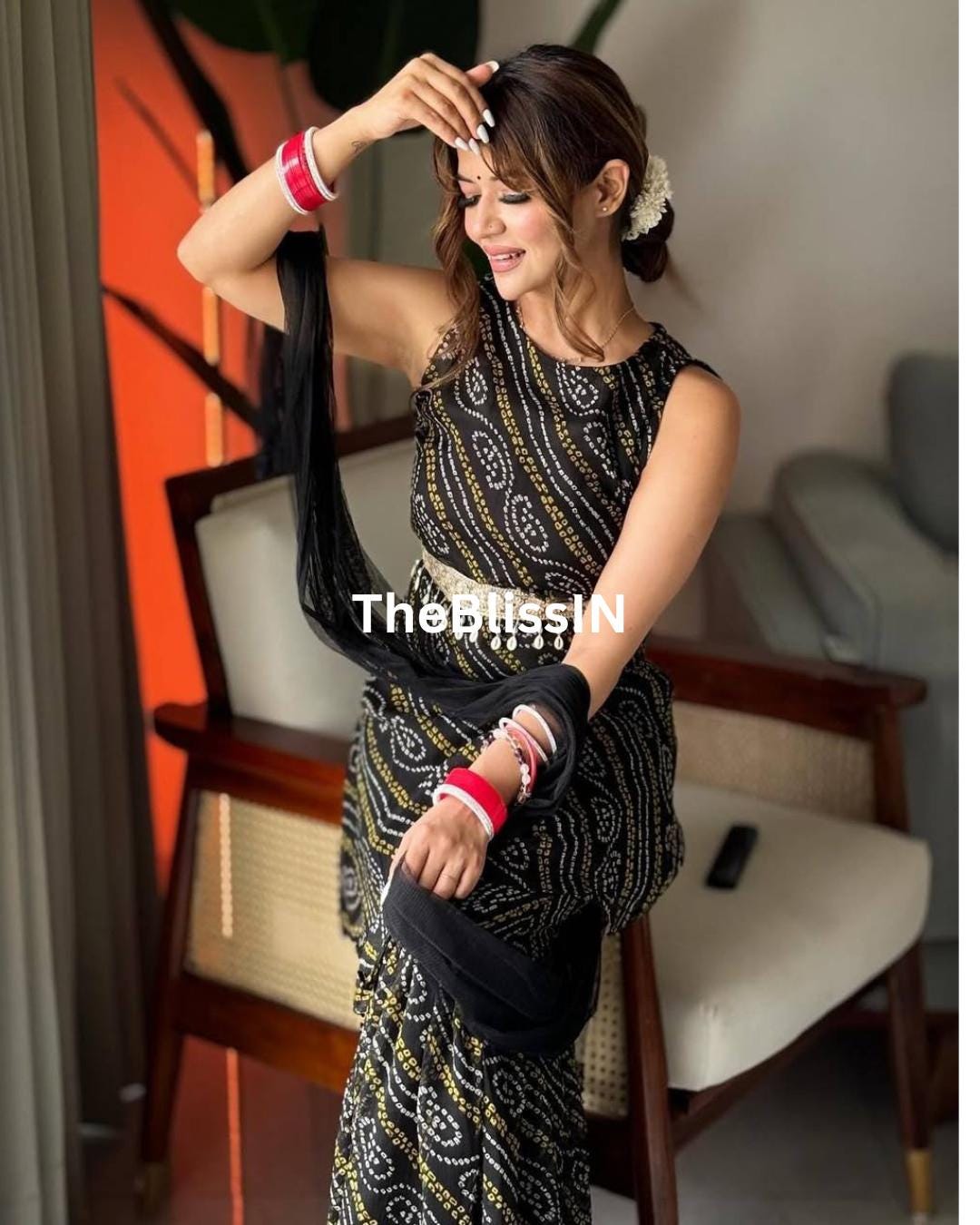 Party Wear Faux Georgette Black Digital Print Suit with Fancy Palazzo Belt and Dupatta