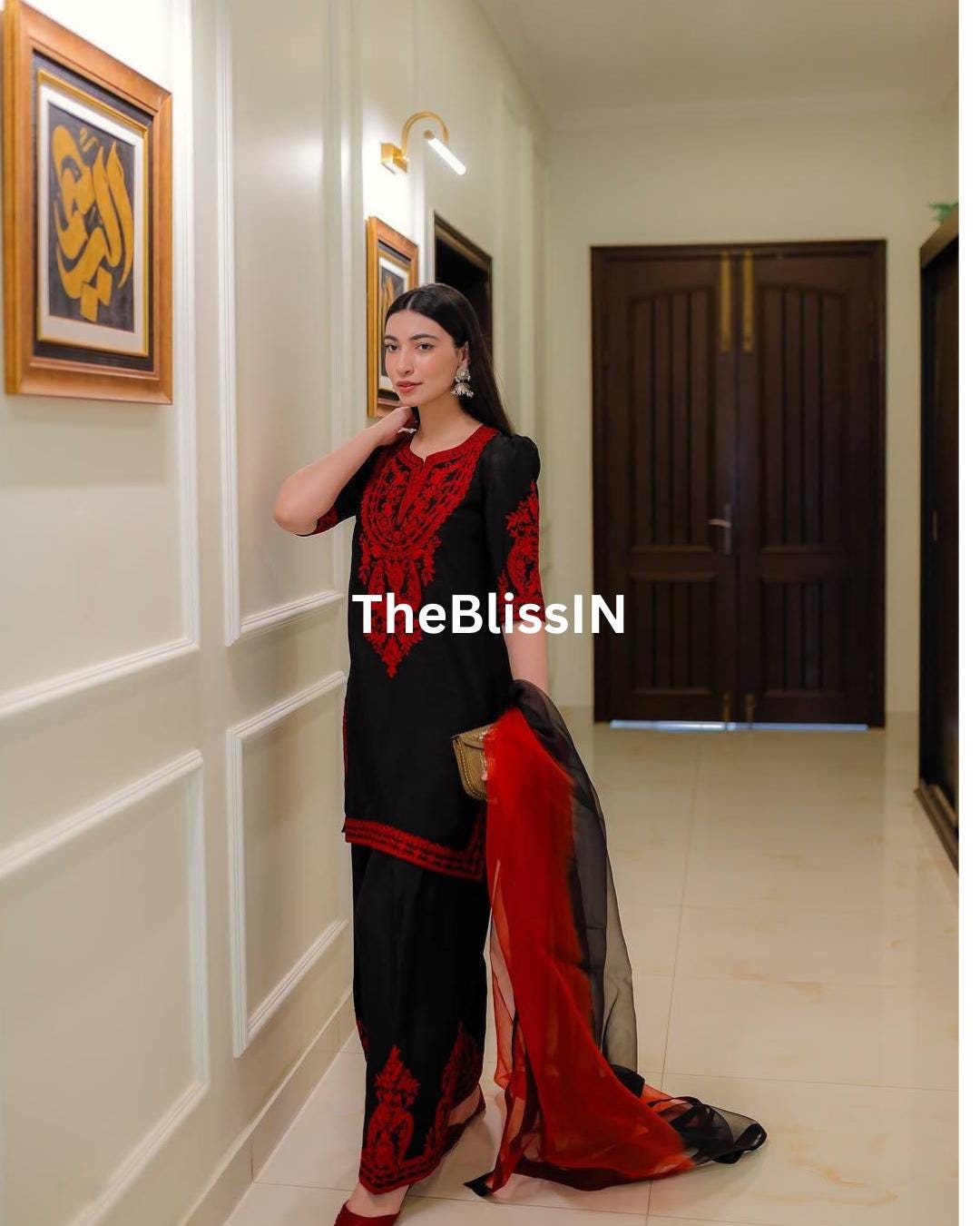 Comfortable Chinon Silk Embroidered Top and Palazzo Set with Tabby Silk Dupatta