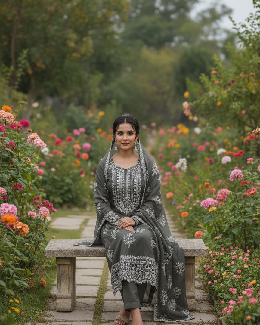 Elegant Embroidered Sequence Work Designer Suit Set in Heavy Fendy Silk for Party Wear