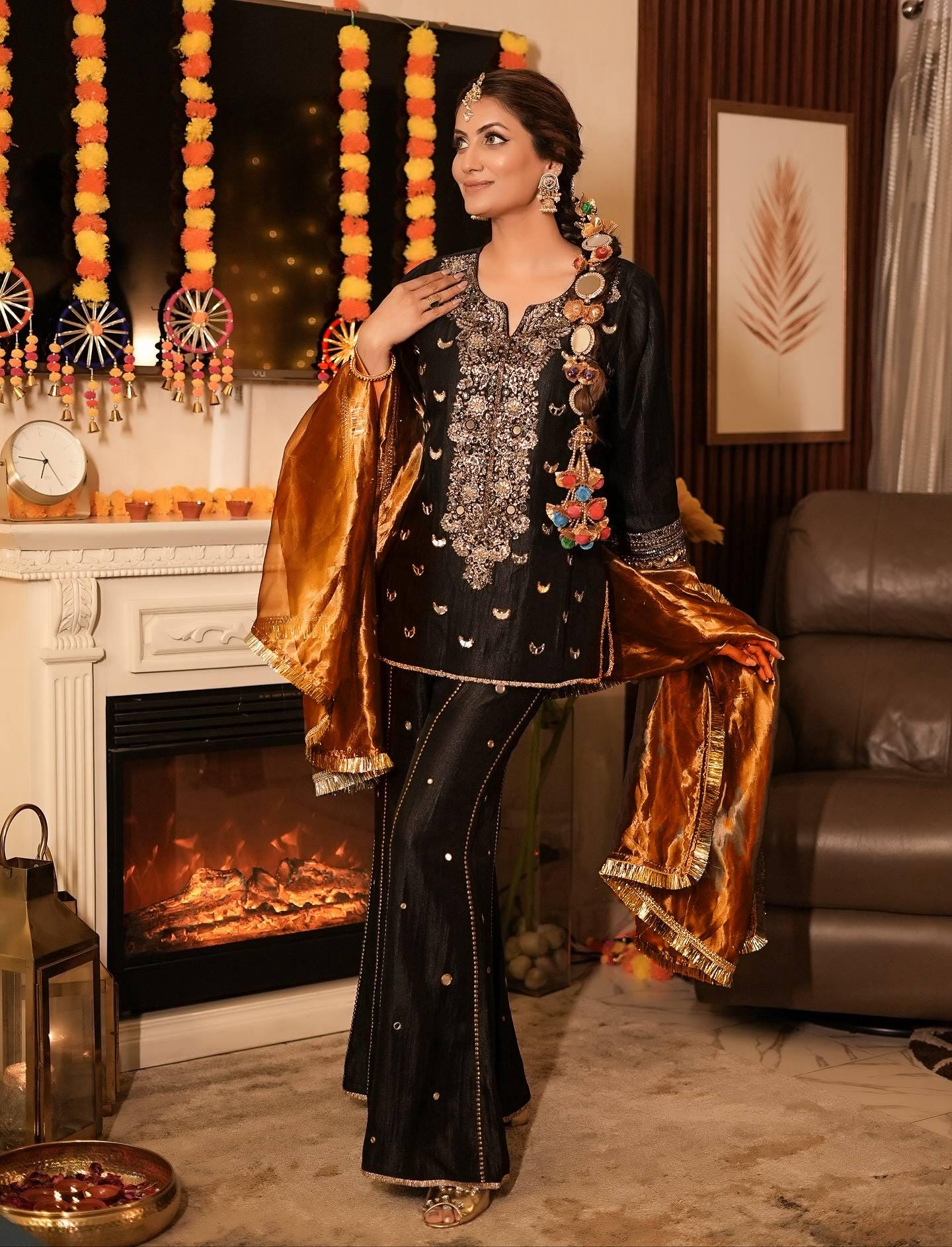 Designer Top Palazzo Set with Silk Dupatta Readymade Suit for Women