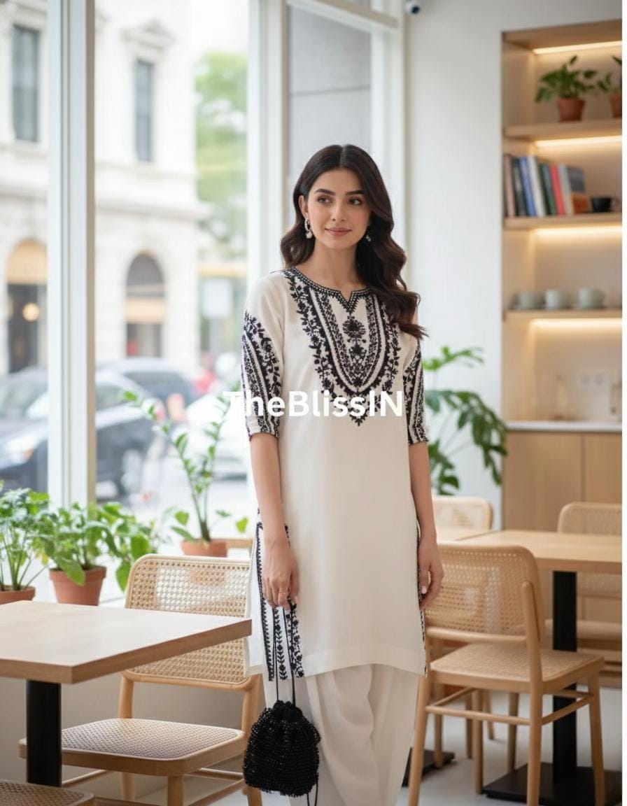 Embroidered Crepe Palazzo Suit Set: Pakistani Designer Party Wear