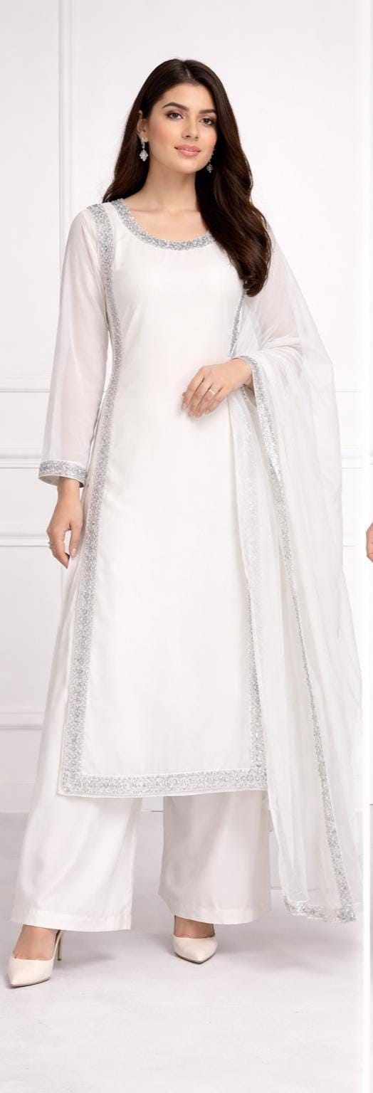 Designer Kurta & Palazzo Red silk, Punjabi suit set, Salwar Kameez, Pakistani Long Nikah Outfit